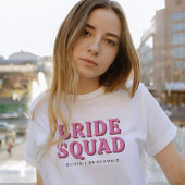 Bride Squad Pink Raspberry Bachelorette Bridesmaid T-Shirt