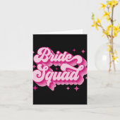 Bride Squad Retro Wedding Brautparty Bachelorett Karte (Gelbe Blume)