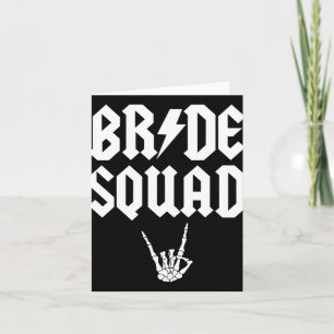 Bride Squad Rock'n'Roll Gothic Halloween Bachelore Karte