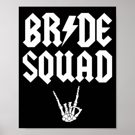 Bride Squad Rock'n'Roll Gothic Halloween Bachelore Poster (Vorne)