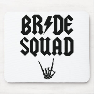 Bride Squad Rock'n'Roll Skeleton Hand Halloween Ba Mousepad
