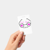 Bride Squad rosa schwarze Brille Herz Brautjungfra Ausweis (Handheld)