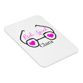 Bride Squad rosa schwarze Brille Herz Brautjungfra Magnet (Rechte Seite)