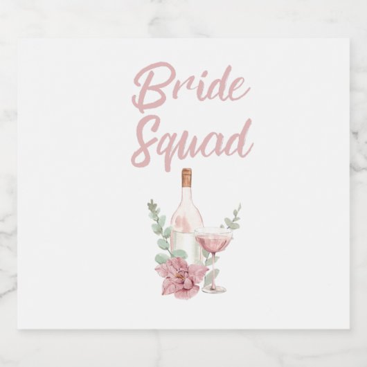 Bride Squad Schaumweinetikett (Einzelnes Label)