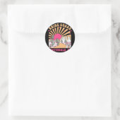 Bride Squad Scottsdale Desert Disco Bachelorette P Runder Aufkleber (Tasche)