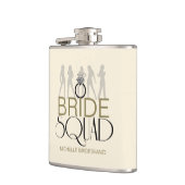 Bride Squad Silhouetten Black on Lites ID252 Flachmann (Links)