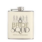 Bride Squad Silhouetten Black on Lites ID252 Flachmann (Vorderseite)