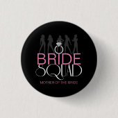 Bride Squad Silhouetten Weiß auf Dunkel ID252 Button (Vorderseite)
