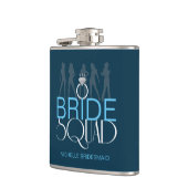 Bride Squad Silhouetten Weiß auf Dunkel ID252 Flachmann (Links)