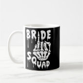 Bride Squad Skeleton Hand Funny Halloween Bachelor Kaffeetasse (Links)