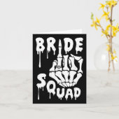 Bride Squad Skeleton Hand Funny Halloween Bachelor Karte (Gelbe Blume)