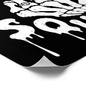 Bride Squad Skeleton Hand Funny Halloween Bachelor Poster (Ecke)
