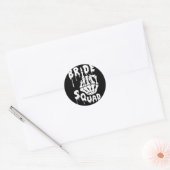 Bride Squad Skeleton Hand Funny Halloween Bachelor Runder Aufkleber (Umschlag)