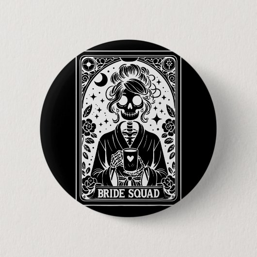 Bride Squad Tarot Card Bridge Coven Gothic Bachelo Button (Vorderseite)