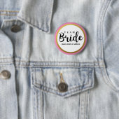 Bride Squad, Team Bridge, Chic Modern Wedding Part Button (Beispiel)