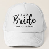 Bride Squad, Team Bridge, Chic Modern Wedding Part Truckerkappe (Vorderseite)