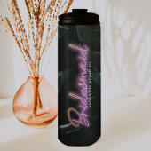 Bride Squad | Tropische Palmen Bachelorette Monogr Thermosbecher