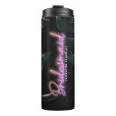 Bride Squad | Tropische Palmen Bachelorette Monogr Thermosbecher (Vorderseite)