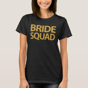 Bride Squad V-Neck T - Shirt Imitate Sequins
