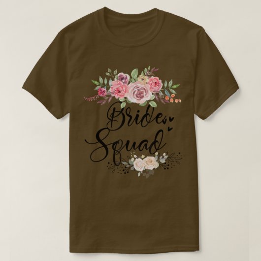 Bride Squad Wedding Junggeselinnen-Abschied T-Shirt (Design vorne)