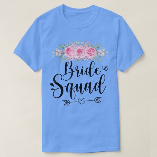 Bride Squad Wedding Party Blume 118 T-Shirt (Design vorne)