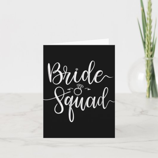 Bride Squad Wedding Team Bridal Junggeselinnen-Abs Karte (Vorderseite)