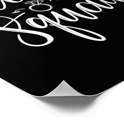 Bride Squad Wedding Team Bridal Junggeselinnen-Abs Poster (Ecke)