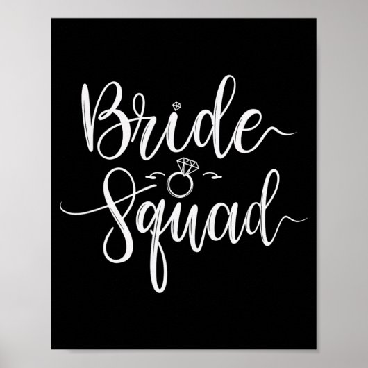 Bride Squad Wedding Team Bridal Junggeselinnen-Abs Poster (Vorne)