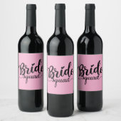 Bride Squad wine Labels Weinetikett (Flaschen)