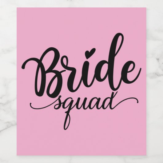 Bride Squad wine Labels Weinetikett (Einzelnes Label)