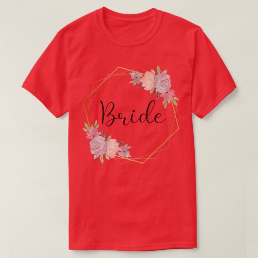 Bride Stag Party Blume bemalt Bride T-Shirt (Design vorne)