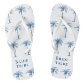Bride Stam Blue Tropical Palm Tree Badesandalen (Fußbett)