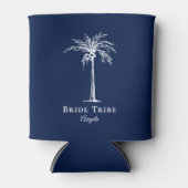 Bride Stam Navy Blue White Palm Tree Dosenkühler (Vorderseite)