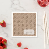 Bride Stamm Braun Linen Dots DATE Wild Serviette (Beispiel)