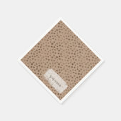Bride Stamm Braun Linen Dots DATE Wild Serviette (Ecke)