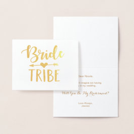 Bride-Stamm-Foil-Karte | Junggesellinnenabschiede Folienkarte