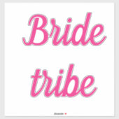 Bride Stamm Pink Bridal Team Custom Text Wedding Aufkleber (Blatt)