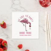 Bride Stamm Wie Party Flamingo Bachelorette Serviette (Beispiel)