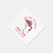 Bride Stamm Wie Party Flamingo Bachelorette Serviette (Ecke)