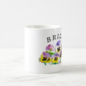Bride Stiefmütterchen Floral Vintag Boho Wedding Kaffeetasse (Mittel)