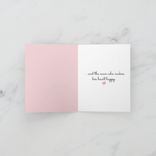 Bride Strichfigur-Mädchen mit Bridal Bouquet Karte (Innenseite)