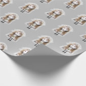 Bride Strichmännchen mit Daisy Bouquet Geschenkpapier (Ecke)