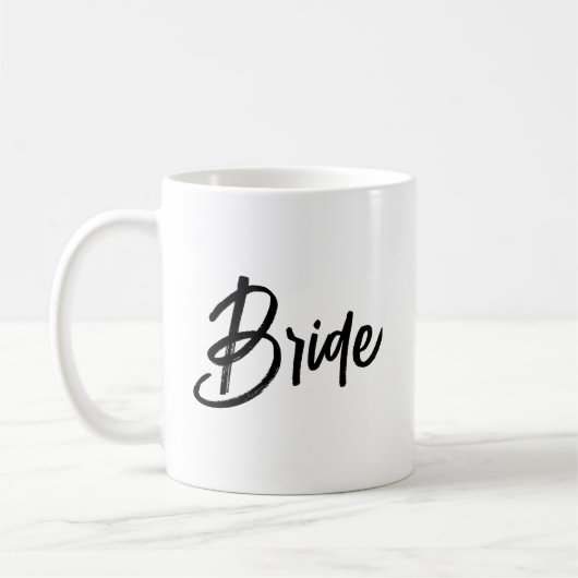 Bride Stylish Brush Script Kaffeetasse (Links)