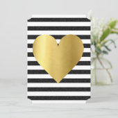 Bride Summer Love Black & Gold Soiree Lawn Party Einladung (Stehend Vorderseite)