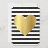 Bride Summer Love Black & Gold Soiree Lawn Party Einladung (Vorderseite)