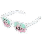 Bride Summer Pink Aquamarine Wasserfarbenhochzeit Partybrille (Schrägansicht)