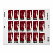 Bride Swirl Address Labels in Burgund Adressaufkleber (Vorne)