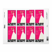 Bride Swirl Address Labels in Hot Pink (Vorne)