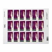 Bride Swirl Address Labels in Plum Adressaufkleber (Vorne)