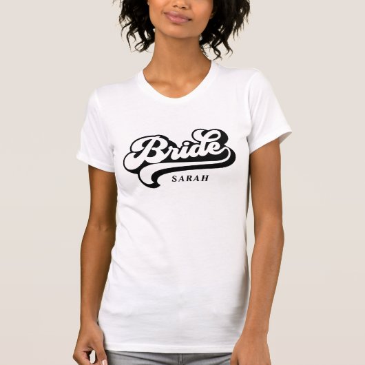 Bride T - Shirt Bachelorette Individuelle Name (Vorderseite)